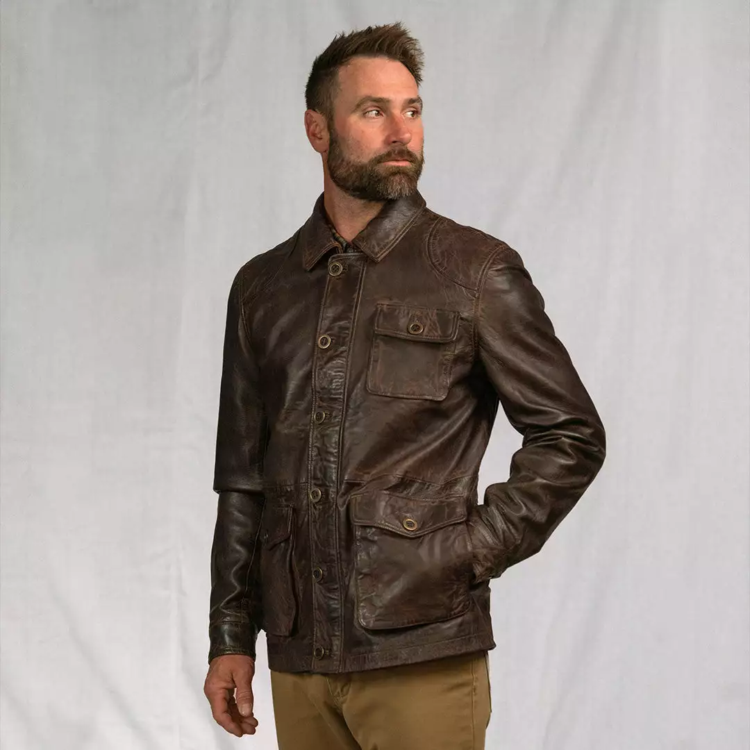 Buffalo Jackson Trading Co. Sheridan Leather Barn Jacket | Vintage Brown 4 Buffalo Jackson Trading Co. Sheridan Leather Barn Jacket | Vintage Brown