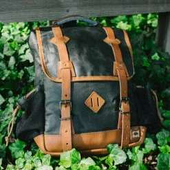 Buffalo Jackson Trading Co. Dakota Waxed Canvas Commuter Backpack | Navy Charcoal W/ Saddle Tan Leather Leather Backpacks 15 Buffalo Jackson Trading Co. Dakota Waxed Canvas Commuter Backpack | Navy Charcoal W/ Saddle Tan Leather Leather Backpacks