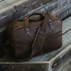 Buffalo Jackson Trading Co. Walker Leather Pilot Bag | Vintage Oak