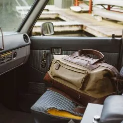 Buffalo Jackson Trading Co. Leather Duffle Bags Dakota Waxed Canvas Weekend Bag | Field Khaki W/ Chestnut Brown Leather 22 Buffalo Jackson Trading Co. Leather Duffle Bags Dakota Waxed Canvas Weekend Bag | Field Khaki W/ Chestnut Brown Leather