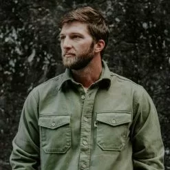 Buffalo Jackson Trading Co. Gunner Cotton Twill Shirt Jac | Sage Brush Green Apparel