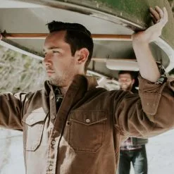 Buffalo Jackson Trading Co. Gunner Cotton Twill Shirt Jac | Fox Den Brown Apparel