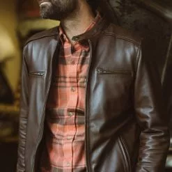 Buffalo Jackson Trading Co. Thompson Leather Moto Jacket | Brown 28 Buffalo Jackson Trading Co. Thompson Leather Moto Jacket | Brown