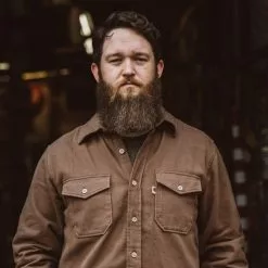 Buffalo Jackson Trading Co. Gunner Cotton Twill Shirt Jac | Fox Den Brown Apparel
