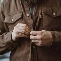 Buffalo Jackson Trading Co. Gunner Cotton Twill Shirt Jac | Fox Den Brown Apparel