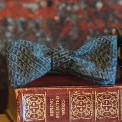 Buffalo Jackson Trading Co. Herringbone Wool Bow Tie | Black