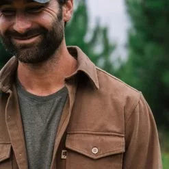 Buffalo Jackson Trading Co. Gunner Cotton Twill Shirt Jac | Fox Den Brown Apparel