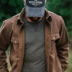 Buffalo Jackson Trading Co. Gunner Cotton Twill Shirt Jac | Fox Den Brown Apparel
