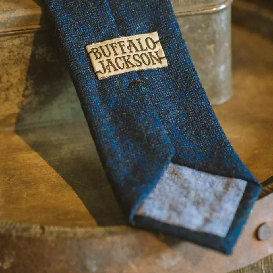 Buffalo Jackson Trading Co. Classic Solid Wool Necktie | Charcoal 3 Buffalo Jackson Trading Co. Classic Solid Wool Necktie | Charcoal