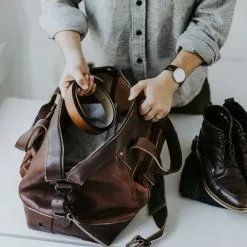 Buffalo Jackson Trading Co. Dakota Leather Weekend Bag | Chestnut Brown W/ Dark Hazelnut 13 Buffalo Jackson Trading Co. Dakota Leather Weekend Bag | Chestnut Brown W/ Dark Hazelnut
