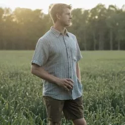 Buffalo Jackson Trading Co. Apparel Miller Striped Short Sleeve Shirt | Grey