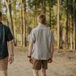 Buffalo Jackson Trading Co. Apparel Miller Striped Short Sleeve Shirt | Grey