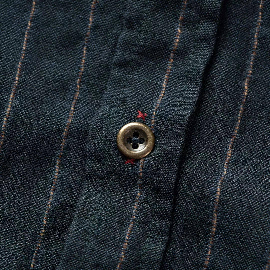 Buffalo Jackson Trading Co. Miller Striped Short Sleeve Shirt | Navy Apparel 5 Buffalo Jackson Trading Co. Miller Striped Short Sleeve Shirt | Navy Apparel