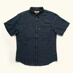 Buffalo Jackson Trading Co. Miller Striped Short Sleeve Shirt | Navy Apparel