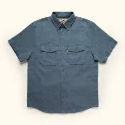 Buffalo Jackson Trading Co. Linen Short Sleeve Shirt | Blue