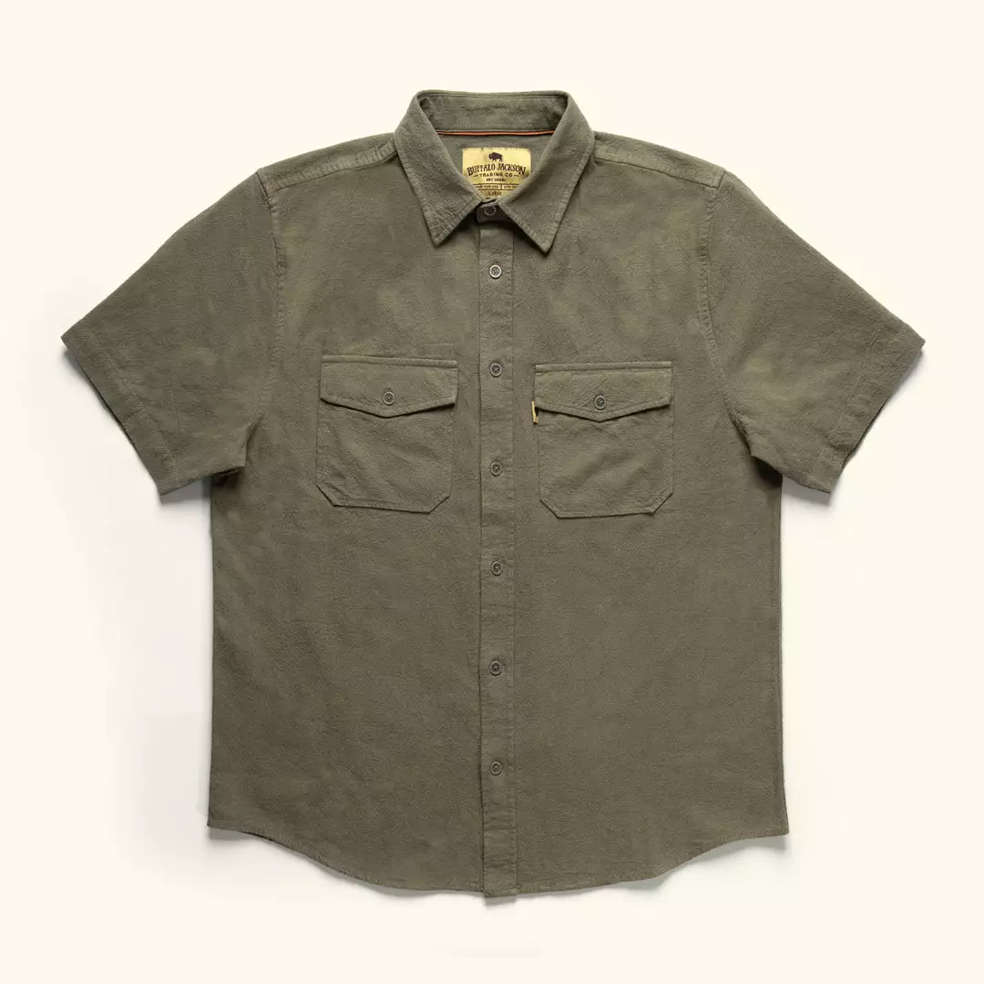 Buffalo Jackson Trading Co. Linen Short Sleeve Shirt | Olive Apparel 3 Buffalo Jackson Trading Co. Linen Short Sleeve Shirt | Olive Apparel
