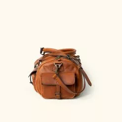 Buffalo Jackson Trading Co. New Roosevelt Buffalo Leather Duffle Bag | Amber Brown 10 Buffalo Jackson Trading Co. New Roosevelt Buffalo Leather Duffle Bag | Amber Brown