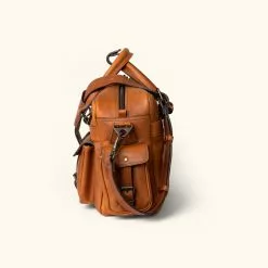 Buffalo Jackson Trading Co. Roosevelt Buffalo Leather Pilot Bag | Amber Brown 12 Buffalo Jackson Trading Co. Roosevelt Buffalo Leather Pilot Bag | Amber Brown
