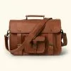 Buffalo Jackson Trading Co. Leather Briefcases Roosevelt Buffalo Leather Briefcase Bag | Autumn Brown