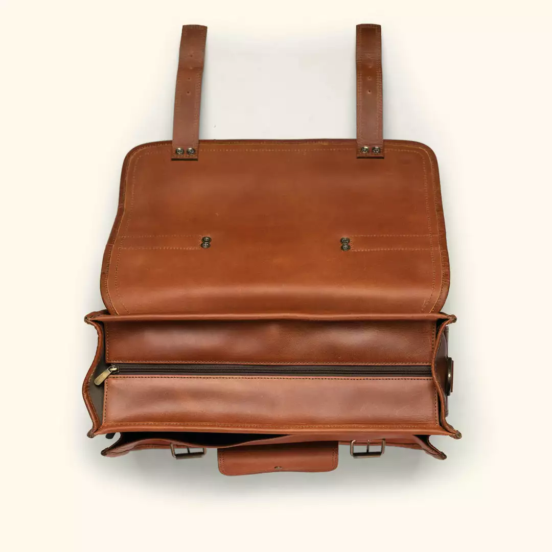 Buffalo Jackson Trading Co. Leather Briefcases Roosevelt Buffalo Leather Briefcase Bag | Autumn Brown 7 Buffalo Jackson Trading Co. Leather Briefcases Roosevelt Buffalo Leather Briefcase Bag | Autumn Brown