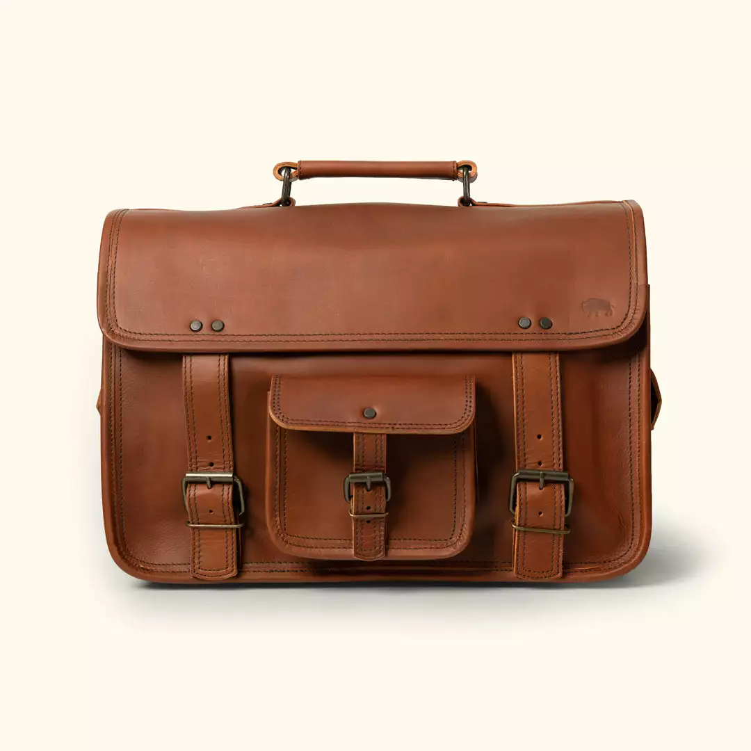 Buffalo Jackson Trading Co. Leather Briefcases Roosevelt Buffalo Leather Briefcase Bag | Autumn Brown 8 Buffalo Jackson Trading Co. Leather Briefcases Roosevelt Buffalo Leather Briefcase Bag | Autumn Brown