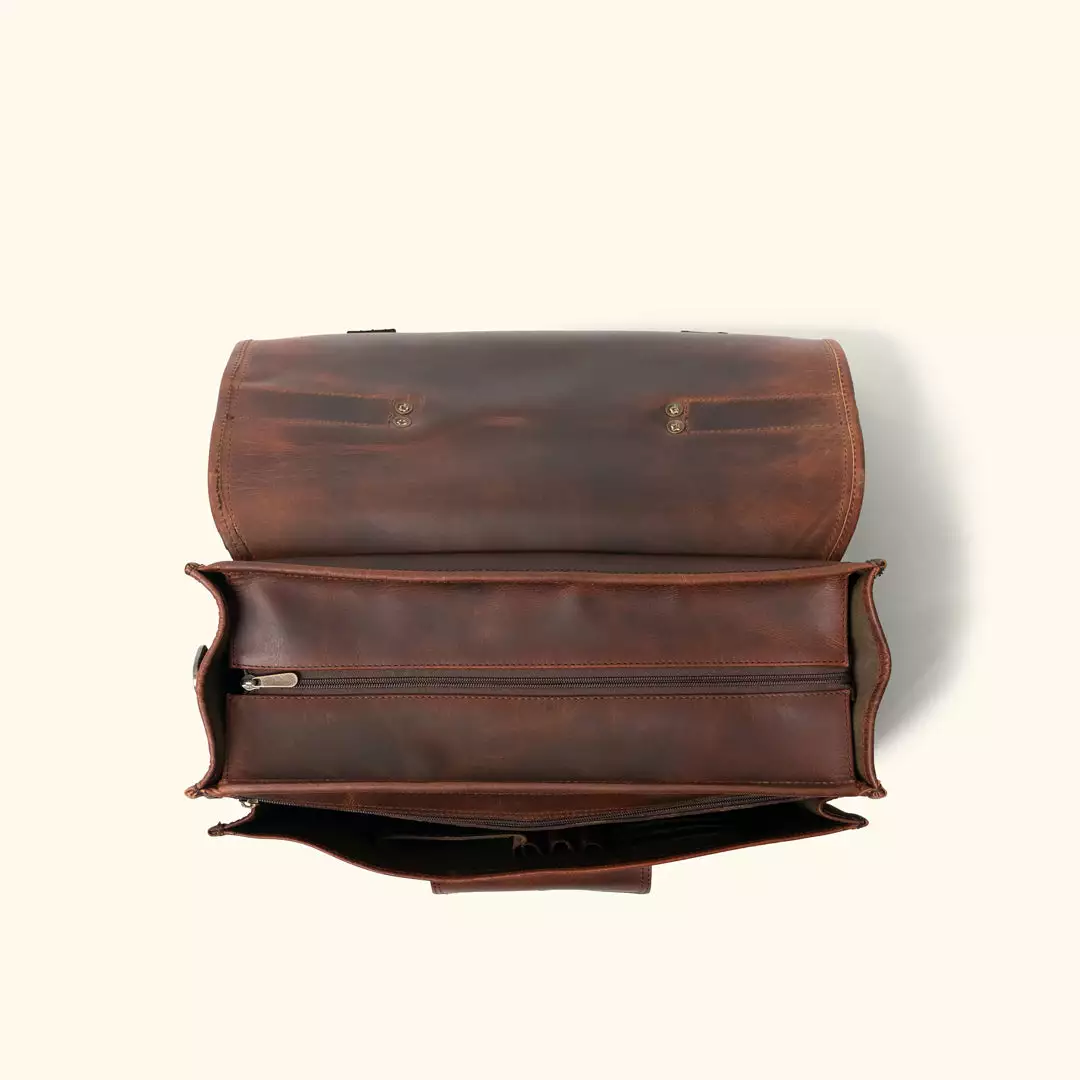 Buffalo Jackson Trading Co. Roosevelt Buffalo Leather Briefcase Bag | Dark Oak Best Sellers 7 Buffalo Jackson Trading Co. Roosevelt Buffalo Leather Briefcase Bag | Dark Oak Best Sellers
