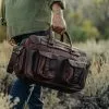 Buffalo Jackson Trading Co. Best Sellers Roosevelt Buffalo Leather Pilot Bag - Large | Dark Oak 2 Buffalo Jackson Trading Co. Best Sellers Roosevelt Buffalo Leather Pilot Bag - Large | Dark Oak