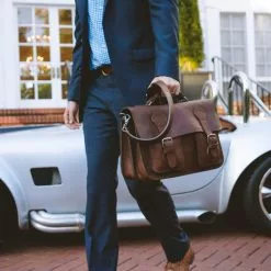 Buffalo Jackson Trading Co. Leather Briefcases Ryder Reserve Bison Leather Briefcase | Brown 20 Buffalo Jackson Trading Co. Leather Briefcases Ryder Reserve Bison Leather Briefcase | Brown