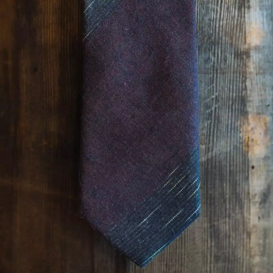 Buffalo Jackson Trading Co. Apparel Vintage Stripe Cotton Necktie | Purple 3 Buffalo Jackson Trading Co. Apparel Vintage Stripe Cotton Necktie | Purple