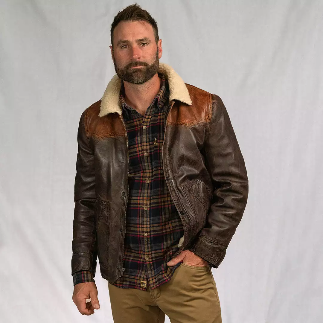 Buffalo Jackson Trading Co. Jackson Leather Sherpa Jacket | Tan & Brown Leather Jackets 5 Buffalo Jackson Trading Co. Jackson Leather Sherpa Jacket | Tan & Brown Leather Jackets