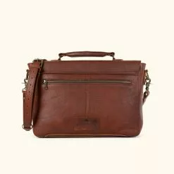 Buffalo Jackson Trading Co. Leather Messenger Bags Ryder Reserve Bison Leather Laptop Messenger Bag | Brown