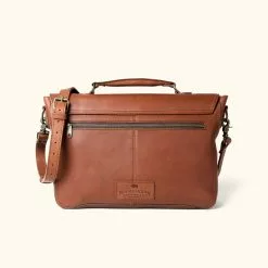 Buffalo Jackson Trading Co. Denver Leather Laptop Messenger Bag | Autumn Brown
