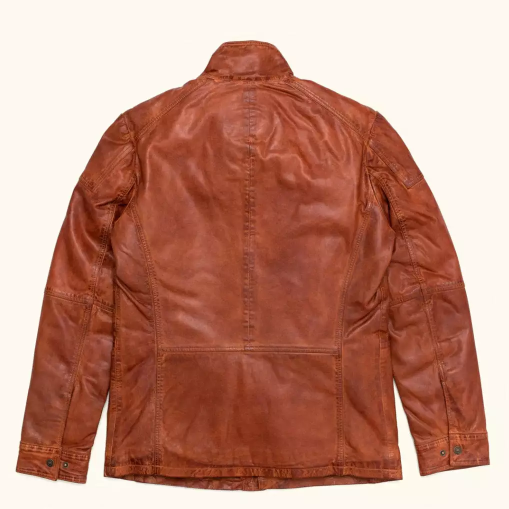 Buffalo Jackson Trading Co. Leather Jackets Theodore Field Leather Jacket | Light Brown 8 Buffalo Jackson Trading Co. Leather Jackets Theodore Field Leather Jacket | Light Brown