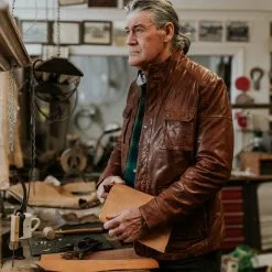 Buffalo Jackson Trading Co. Leather Jackets Theodore Field Leather Jacket | Light Brown 37 Buffalo Jackson Trading Co. Leather Jackets Theodore Field Leather Jacket | Light Brown