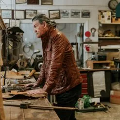 Buffalo Jackson Trading Co. Leather Jackets Theodore Field Leather Jacket | Light Brown 40 Buffalo Jackson Trading Co. Leather Jackets Theodore Field Leather Jacket | Light Brown