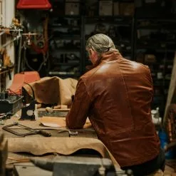 Buffalo Jackson Trading Co. Leather Jackets Theodore Field Leather Jacket | Light Brown 39 Buffalo Jackson Trading Co. Leather Jackets Theodore Field Leather Jacket | Light Brown