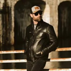 Buffalo Jackson Trading Co. Leather Jackets Thompson Leather Moto Jacket | Black 31 Buffalo Jackson Trading Co. Leather Jackets Thompson Leather Moto Jacket | Black