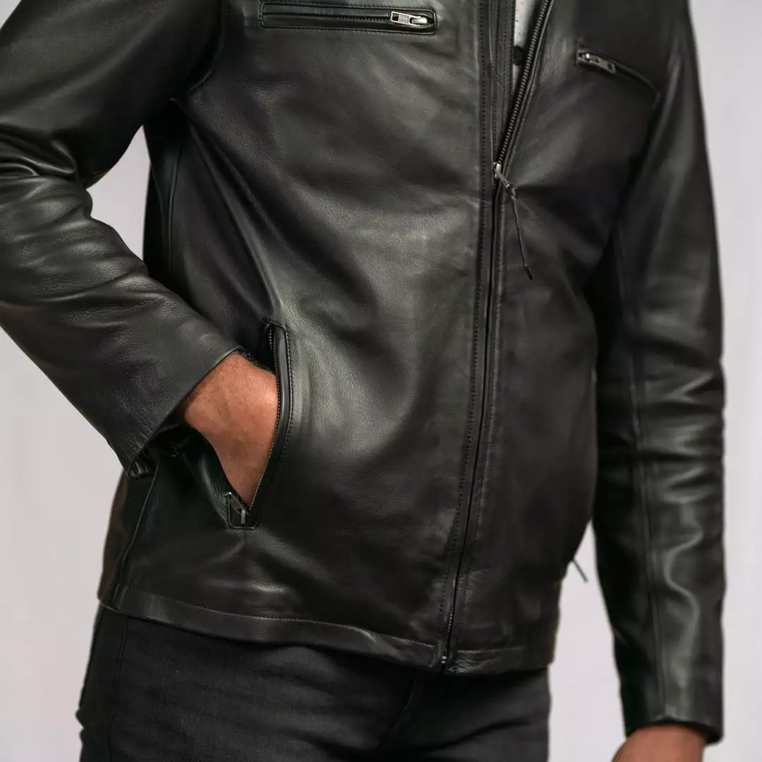 Buffalo Jackson Trading Co. Leather Jackets Thompson Leather Moto Jacket | Black 6 Buffalo Jackson Trading Co. Leather Jackets Thompson Leather Moto Jacket | Black