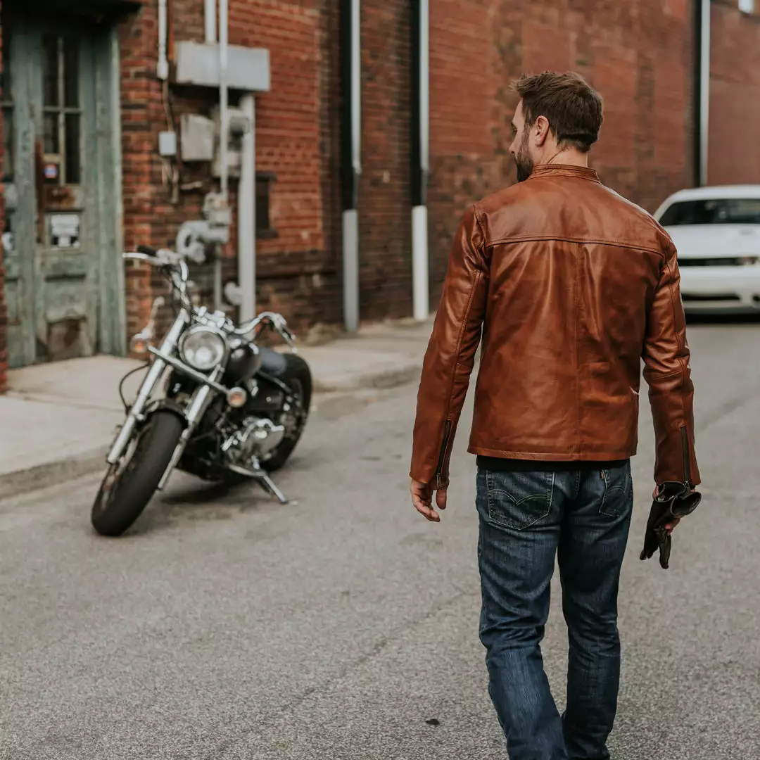 Buffalo Jackson Trading Co. Thompson Leather Moto Jacket | Whiskey Tan 13 Buffalo Jackson Trading Co. Thompson Leather Moto Jacket | Whiskey Tan