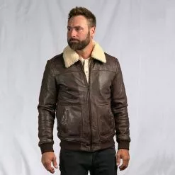 Buffalo Jackson Trading Co. Ranger Leather Bomber Jacket | Distressed Brown 26 Buffalo Jackson Trading Co. Ranger Leather Bomber Jacket | Distressed Brown