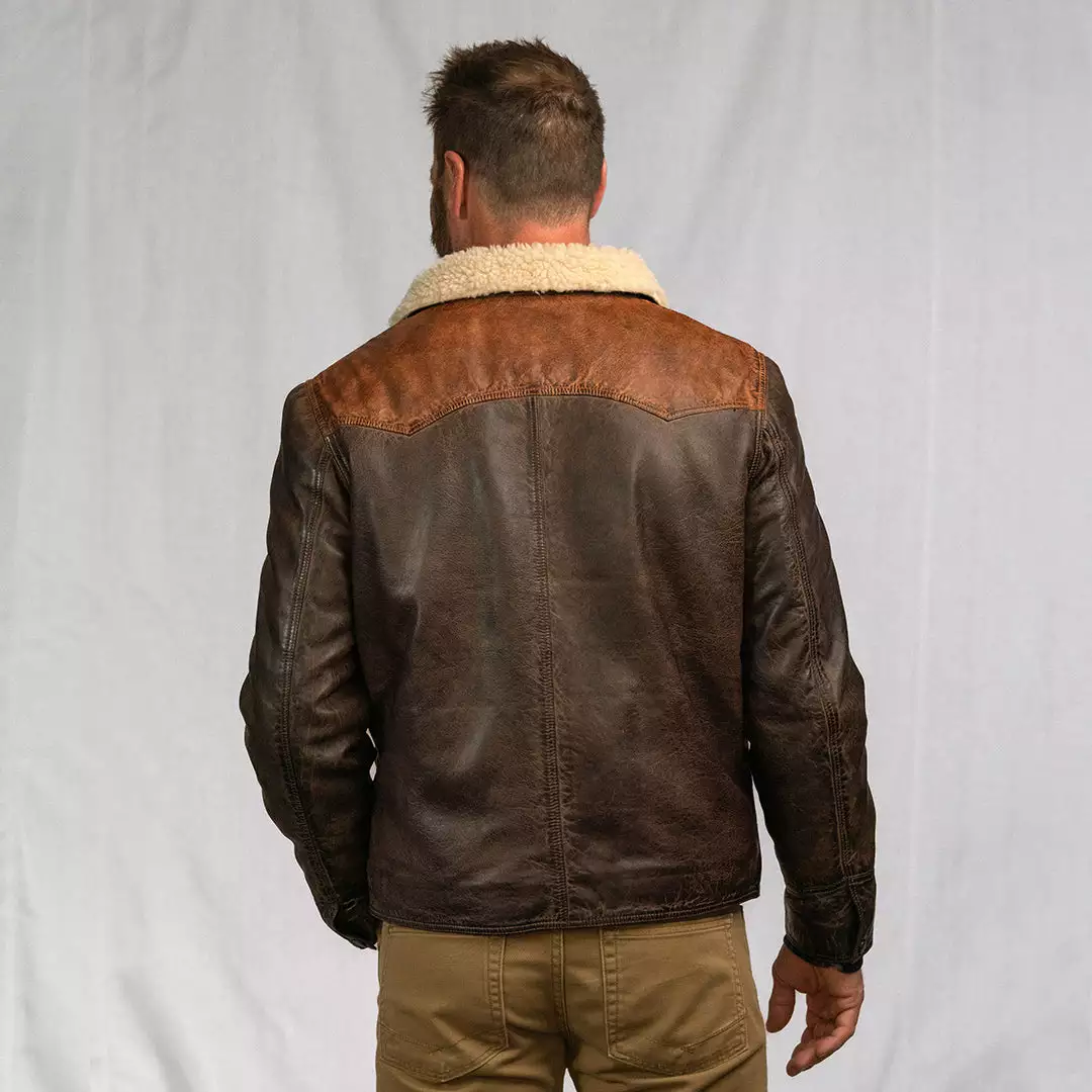 Buffalo Jackson Trading Co. Jackson Leather Sherpa Jacket | Tan & Brown Leather Jackets 6 Buffalo Jackson Trading Co. Jackson Leather Sherpa Jacket | Tan & Brown Leather Jackets