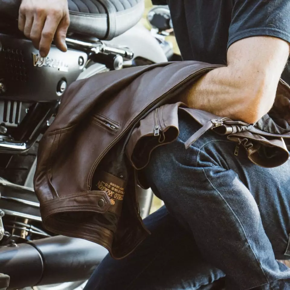 Buffalo Jackson Trading Co. Thompson Leather Moto Jacket | Brown 10 Buffalo Jackson Trading Co. Thompson Leather Moto Jacket | Brown