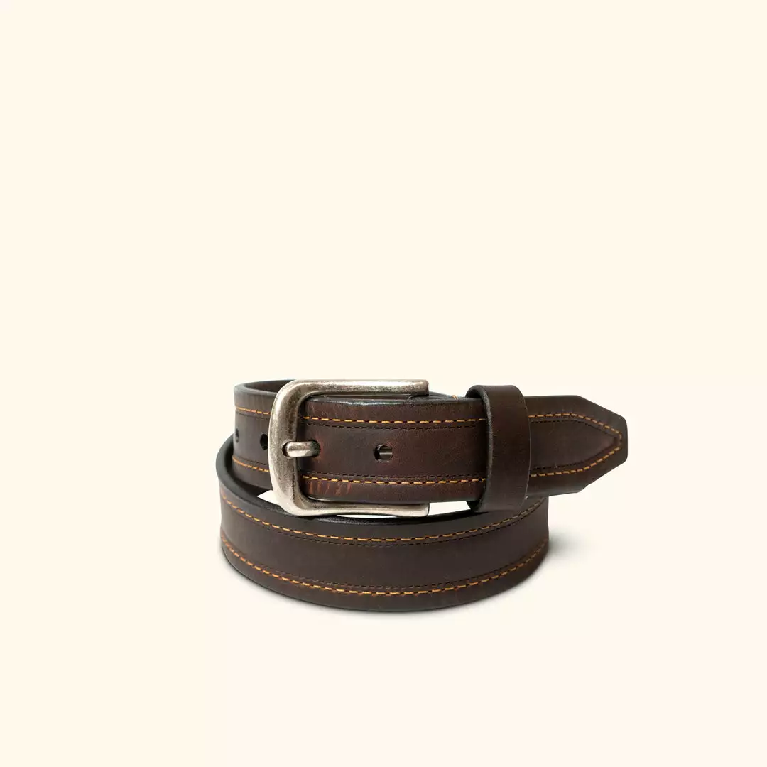 Lejon Leather Belts Vintage Bison Austin Belt | Saddle 3 Lejon Leather Belts Vintage Bison Austin Belt | Saddle