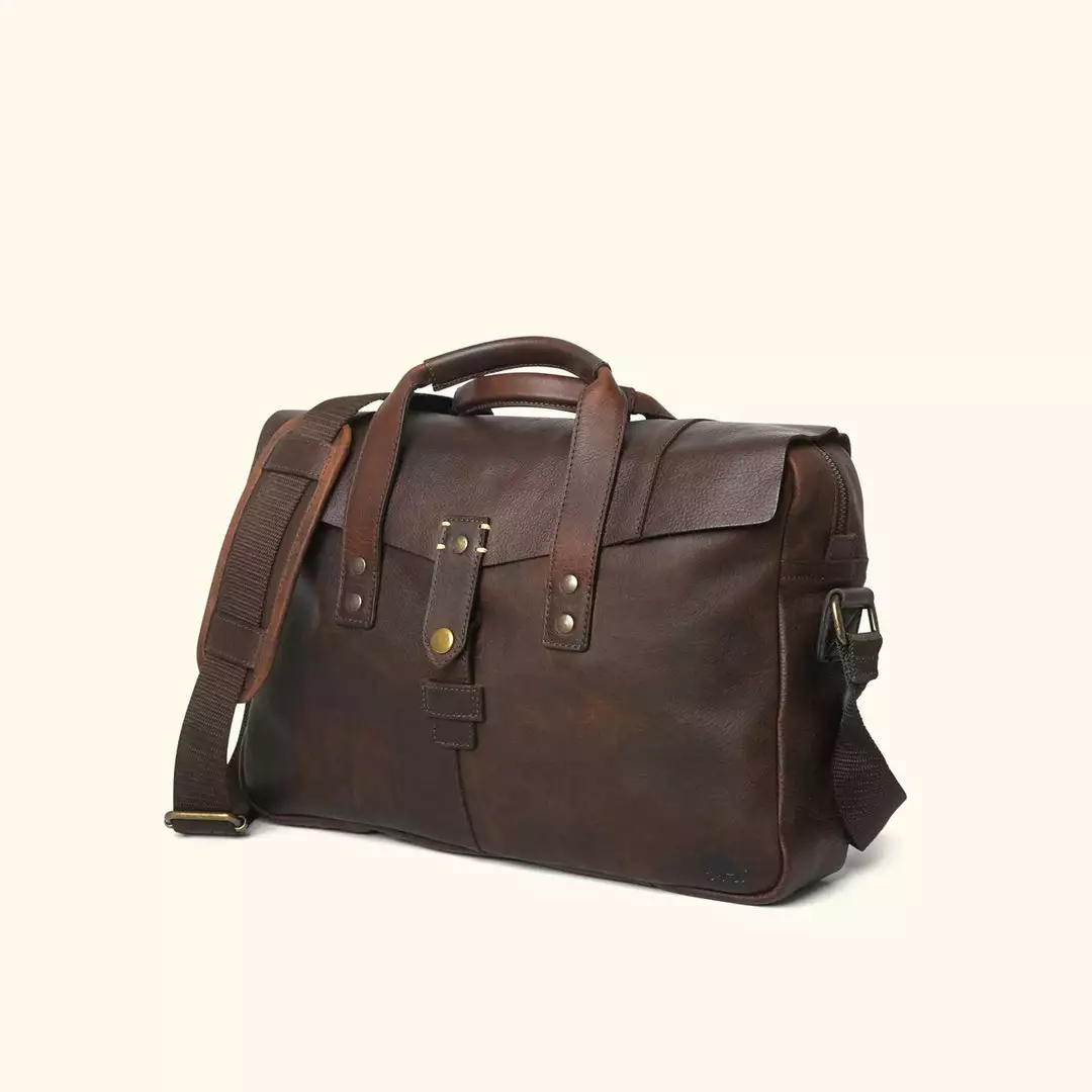 Buffalo Jackson Trading Co. Walker Leather Briefcase Bag | Vintage Oak Leather Briefcases 4 Buffalo Jackson Trading Co. Walker Leather Briefcase Bag | Vintage Oak Leather Briefcases