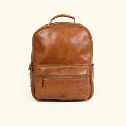 Buffalo Jackson Trading Co. Walker Leather Backpack | Rustic Tan Leather Travel Bags
