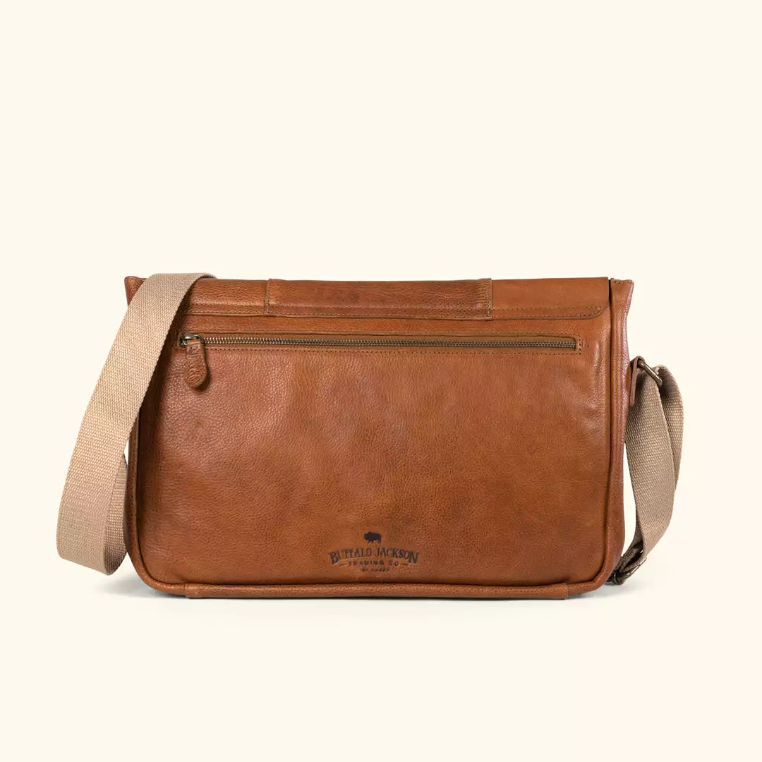 Buffalo Jackson Trading Co. Leather Messenger Bags Walker Leather Messenger Bag | Rustic Tan 6 Buffalo Jackson Trading Co. Leather Messenger Bags Walker Leather Messenger Bag | Rustic Tan