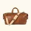 Buffalo Jackson Trading Co. Walker Leather Weekend Bag | Rustic Tan