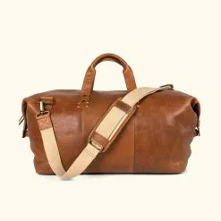 Buffalo Jackson Trading Co. Walker Leather Weekend Bag | Rustic Tan