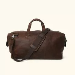 Buffalo Jackson Trading Co. Leather Duffle Bags Walker Leather Weekend Bag | Vintage Oak