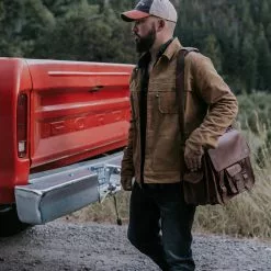 Buffalo Jackson Trading Co. Laramie Waxed Canvas Trucker | Tobacco Tan Apparel